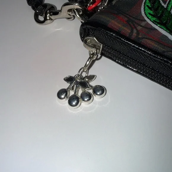 Coach Poppy Tartan Graffiti Wristlet – Rare / Customized 🍒 - Picture 4 of 5